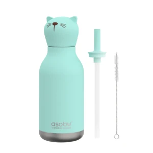 Asobu Butelka termiczna ze słomką Bestie  Kot 460 ml