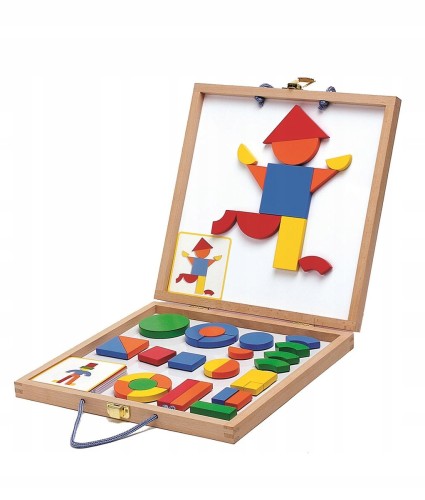 Djeco Magnesy TABLICA układanka w walizce DJ03130