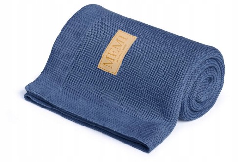 MEMI Bambusowy kocyk 80x100 denim