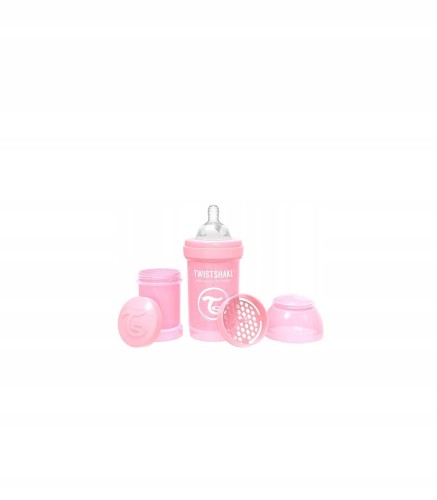 Twistshake Butelka antykolkowa 180ml różowa